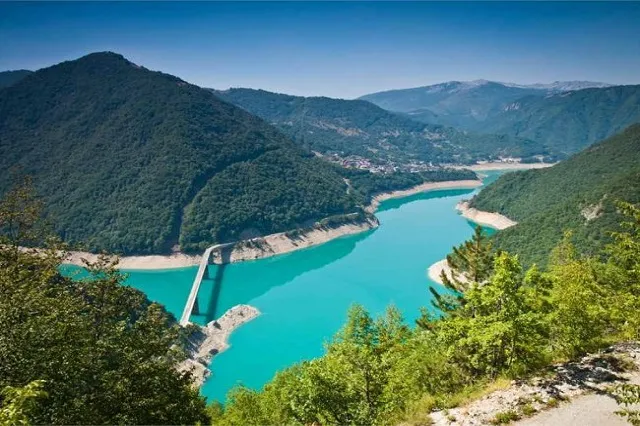 Piva park prirode Pivsko jezero Crna Gora Piva Lake Montenegro Europe