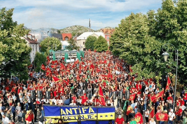antifa montenegro cetinje cetinje je reklo ne klerofašizmu i da evropskoj građanskoj crnoj gori