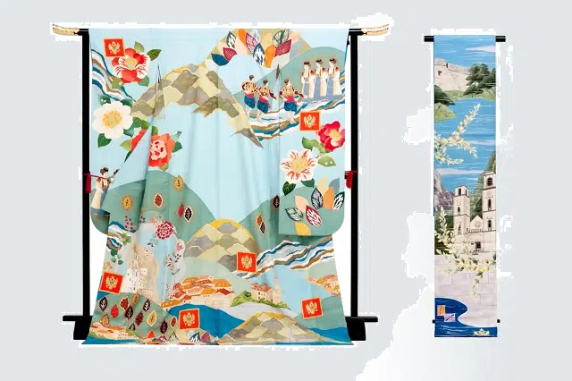 Imagine one world Kimono - Zamislite jedan svijet kimona komono crnogorski kakemono Emakimono crna gora montenegro japan tokyo 2020 2021 tokio tokijo