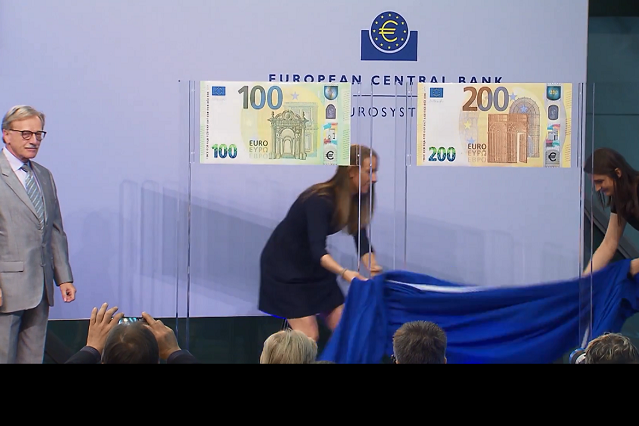 ECB predstavila nove novčanice od 100 i 200 EUR iz serije Europa new 100 euro 200 euro unveiled ecb europa novih 100 200 eura EUR novčanice